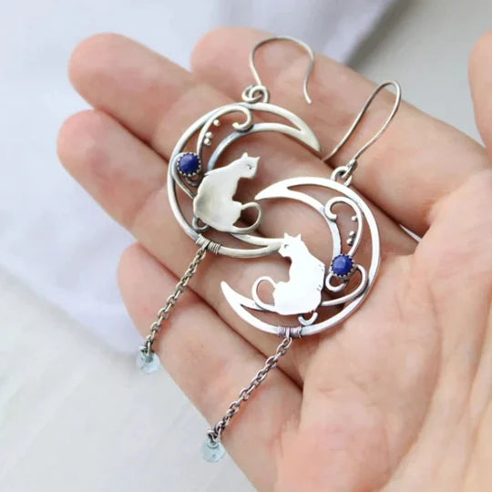 Allen - Boho tissue earrings made of silver